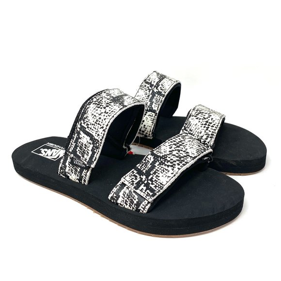 Vans Shoes - 💖MEGA SALE💖VANS Cayucas Slide Snake White Black Sandals Women's VN0A3MW228Z